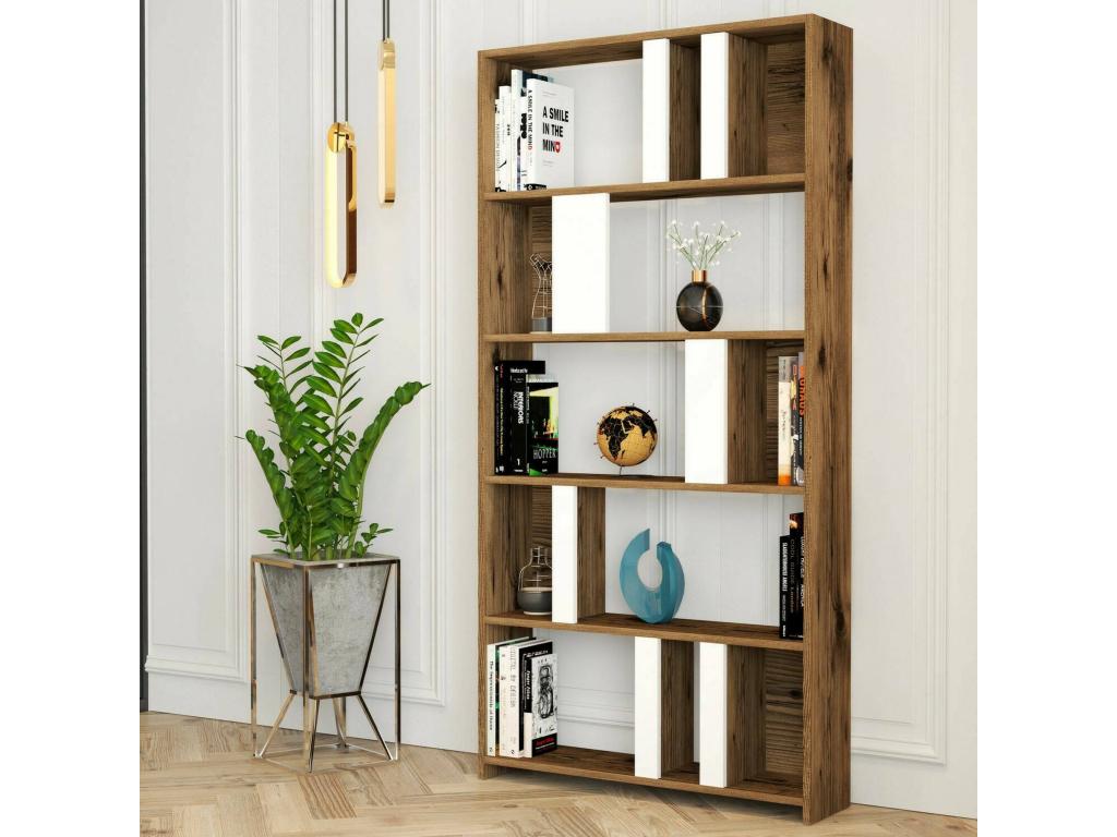 Brown Bookcase, 90 x 20 cm