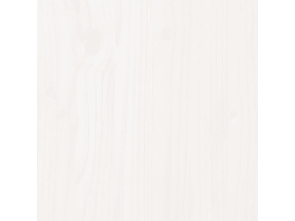 White Solid Wood Headboard, 120 x 3 x 80 cm