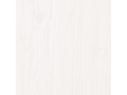 White Solid Wood Headboard, 120 x 3 x 80 cm