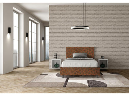 Gray Fabric Bed Frame, 120 x 190 cm