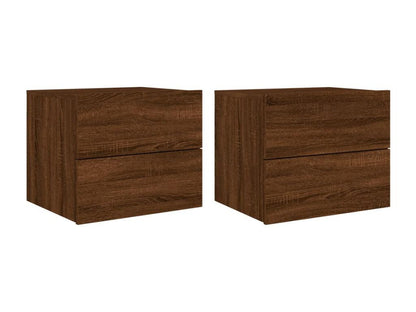 Brown Oak Wood Nightstand