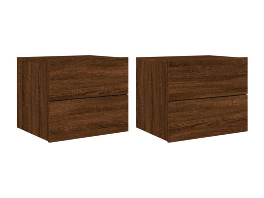 Brown Oak Wood Nightstand