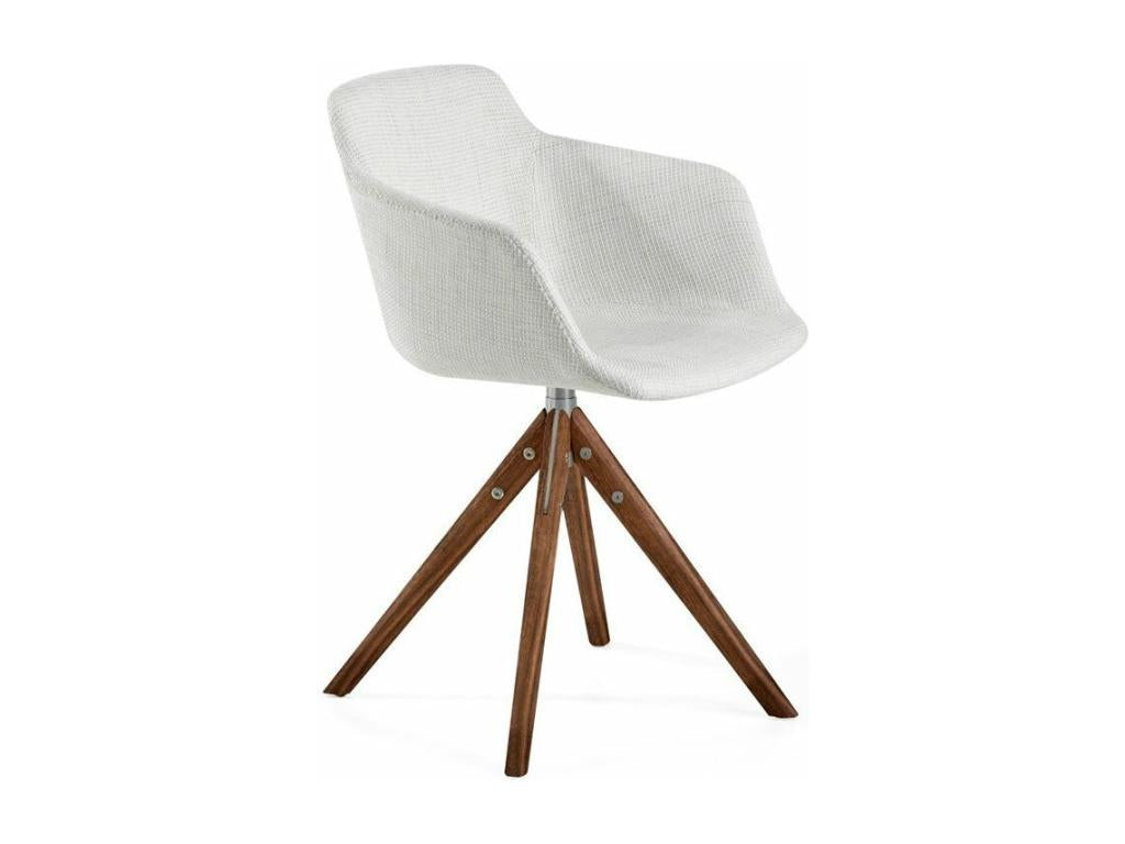 White Fabric Chair Set of 2