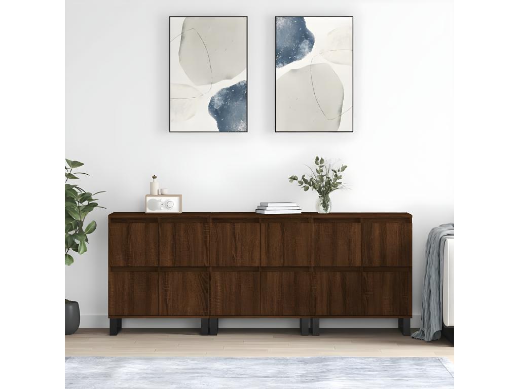 Brown Engineered Wood Sideboard