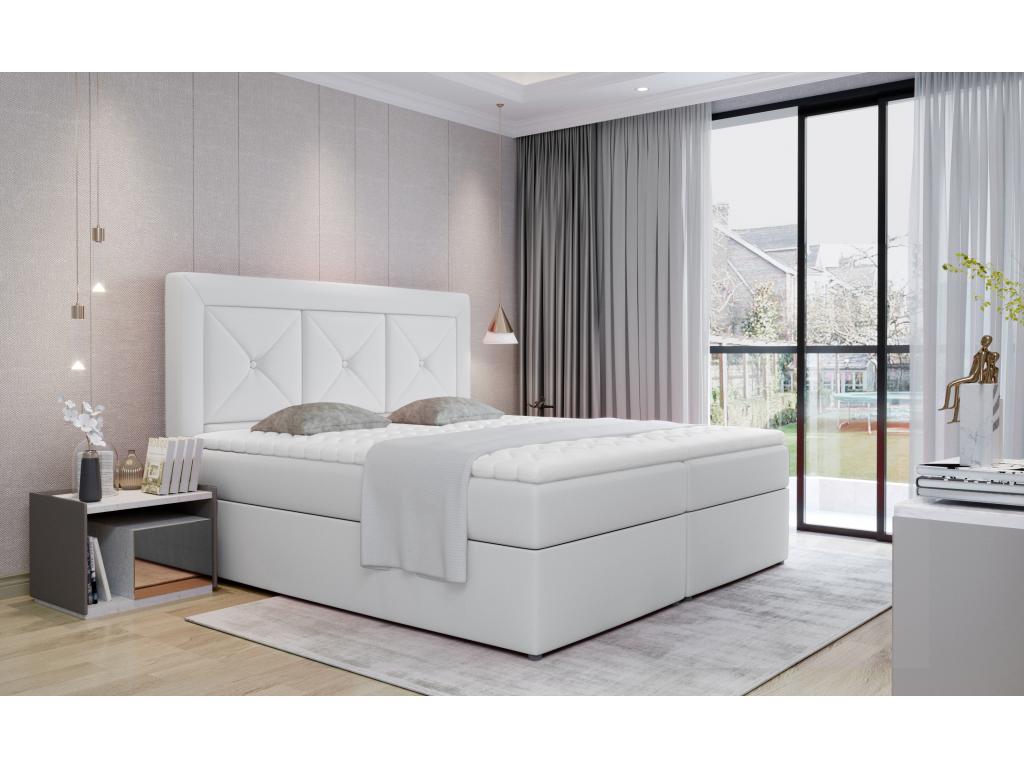 White Fabric Bed Frame, 160 x 200 cm