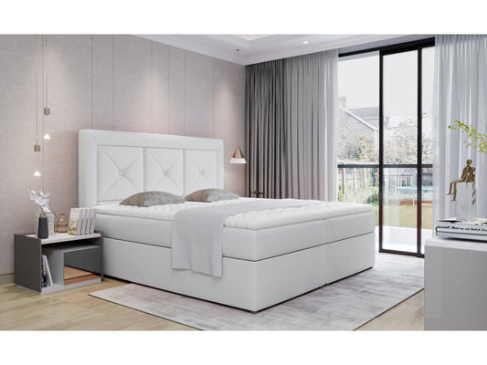 White Fabric Bed Frame, 160 x 200 cm