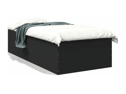 Black Engineered Wood Bed Frame, 75 x 190 cm