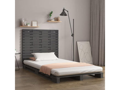 Gray Solid Wood Headboard, 81 x 3 x 91.5 cm