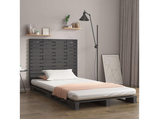 Gray Solid Wood Headboard, 81 x 3 x 91.5 cm