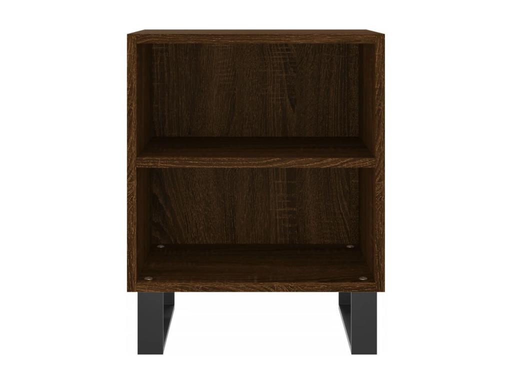 Brown Engineered Wood Nightstand, 40 x 30 x 50 cm