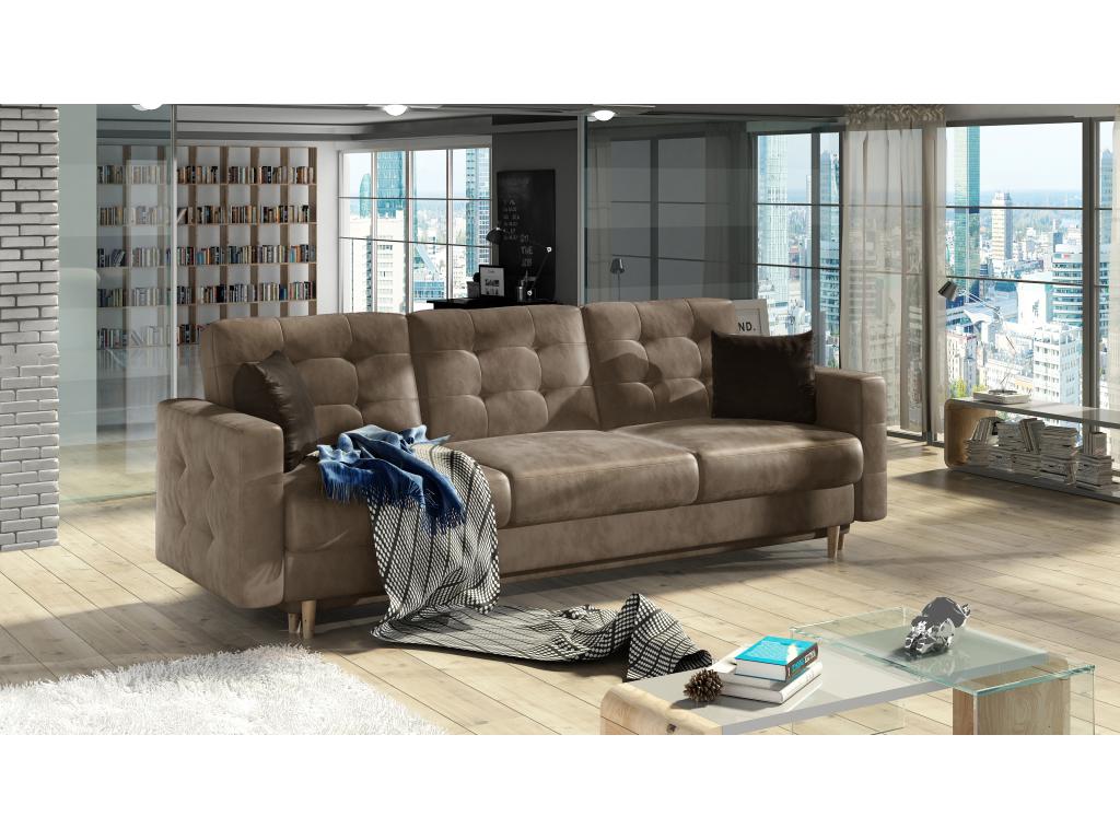 Brown Velvet Sofa Bed