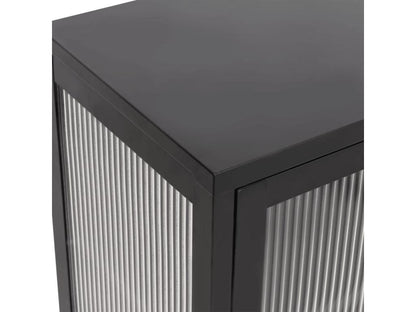 Black Glass Sideboard, 70 x 35 x 70 cm