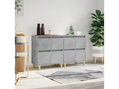 Gray Engineered Wood Sideboard, 60 x 35 x 70 cm