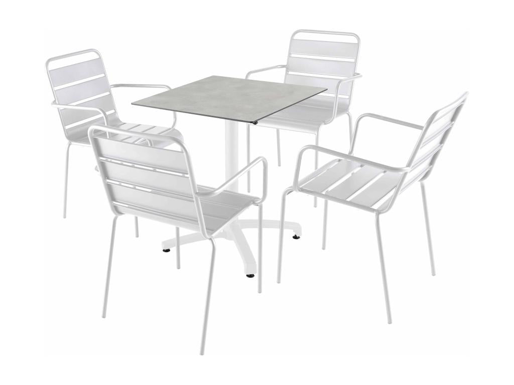 White Metal Table Set