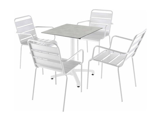 White Metal Table Set