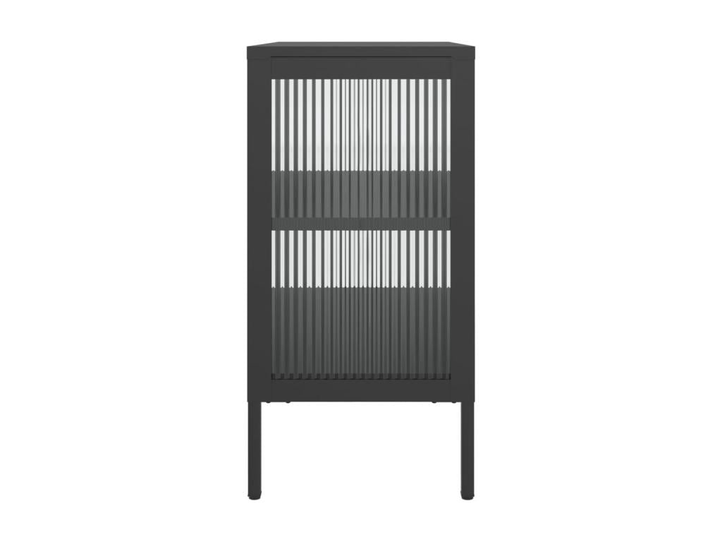 Black Glass Sideboard, 70 x 35 x 70 cm