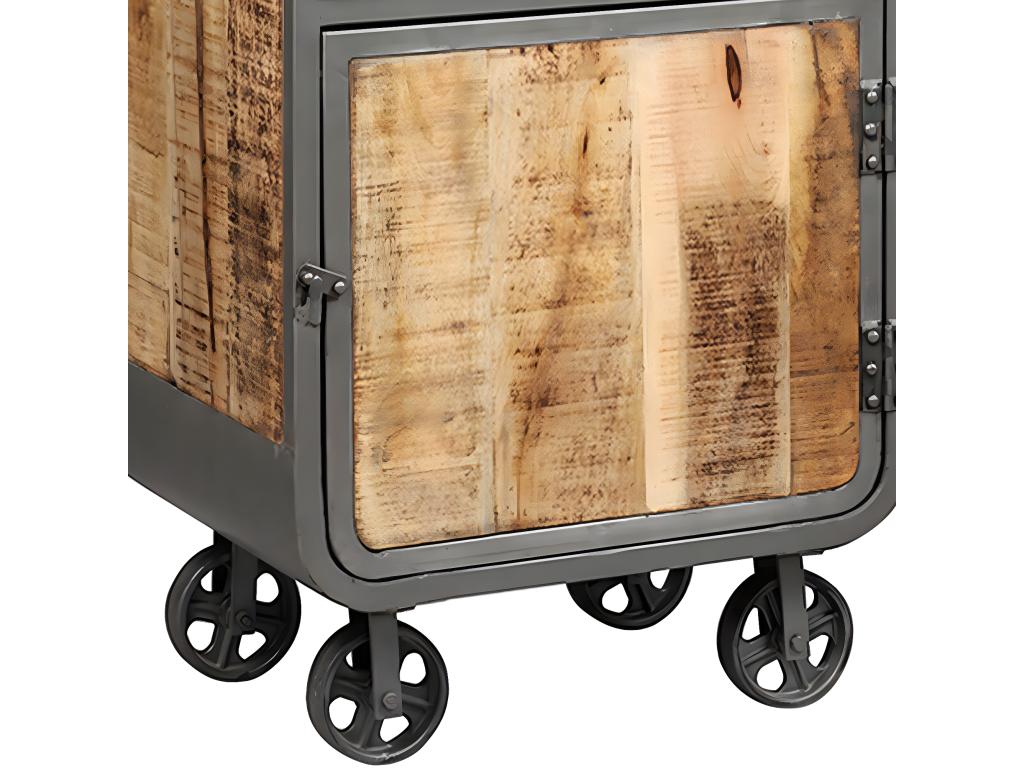 Gray Solid Wood Shelf