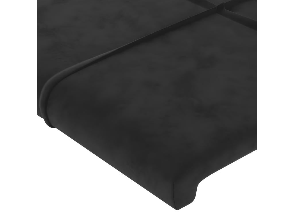 Black Velvet Headboard, 103 x 16 x 118 cm