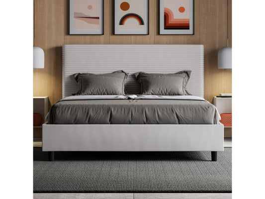 White Faux Leather Bed Frame, 160 x 210 cm