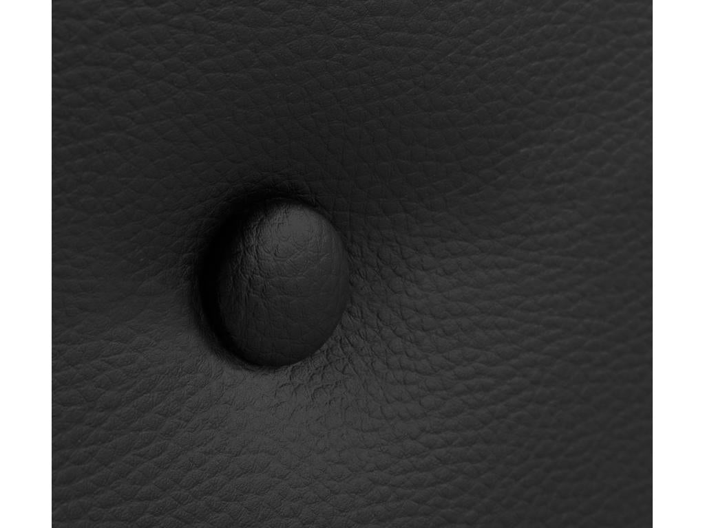 Black Faux Leather Headboard, 135 x 105 cm