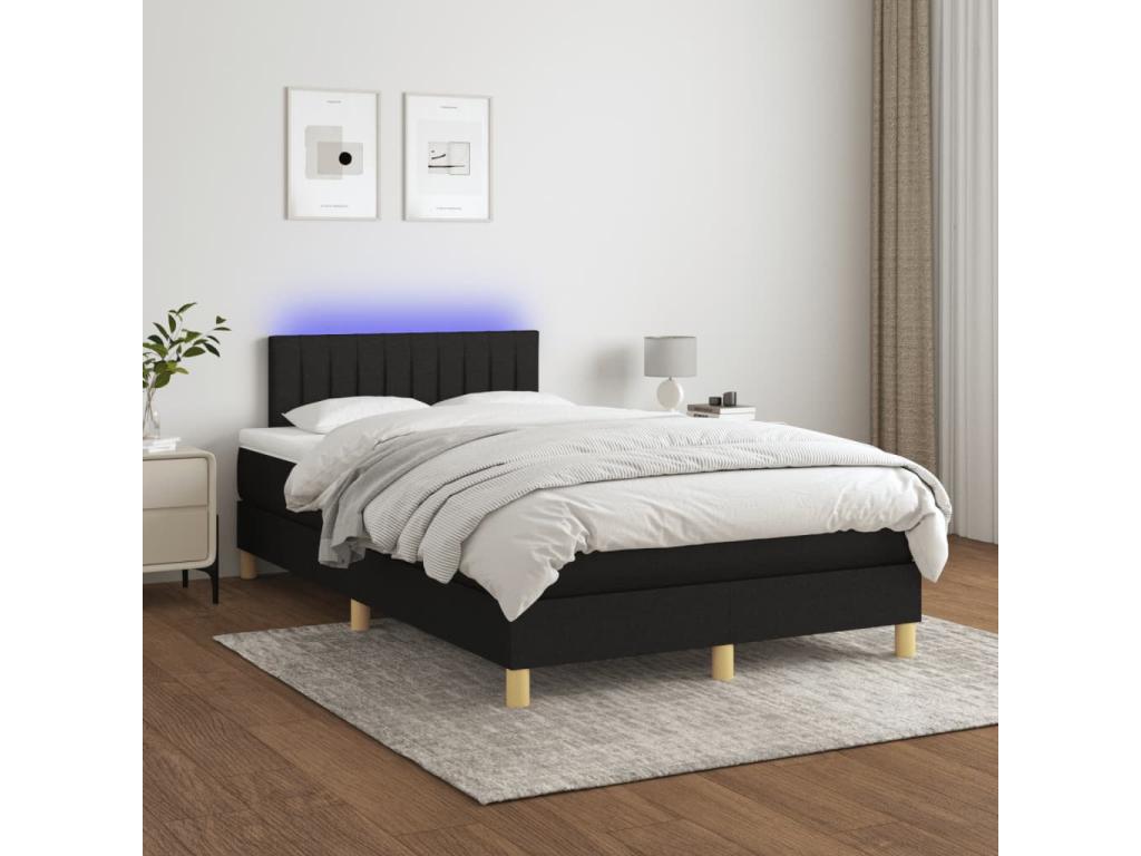 Black Fabric Mattress, 120 x 200 cm