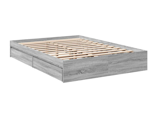 Gray Engineered Wood Bed Frame, 120 x 200 cm