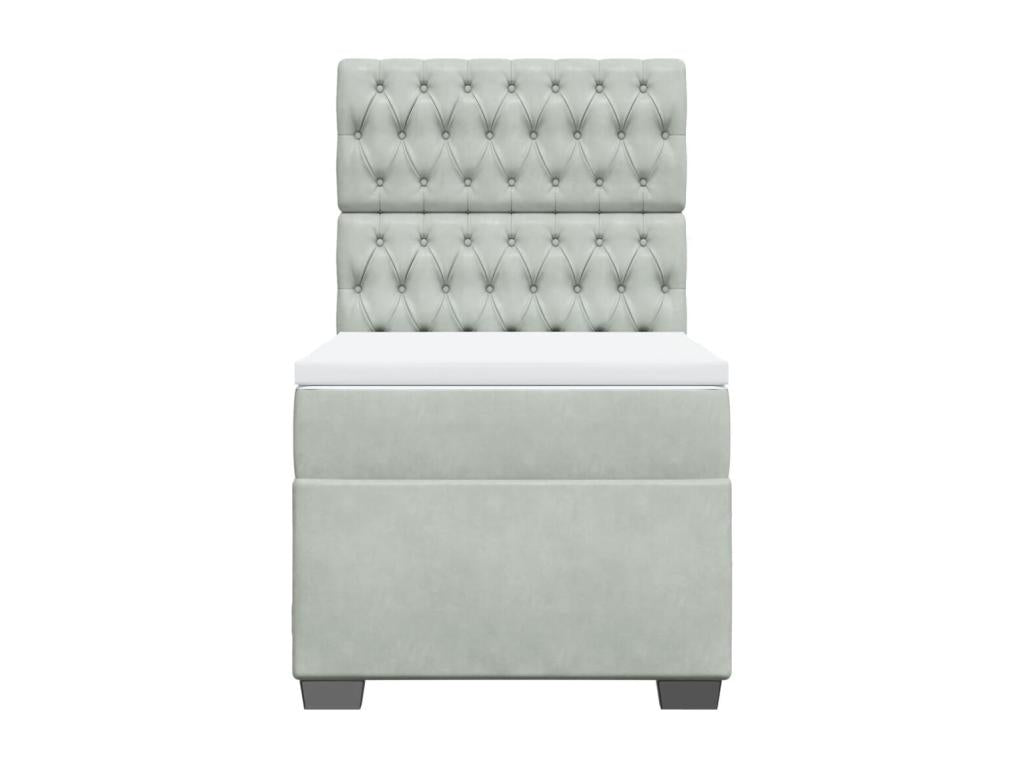 Gray Velvet Mattress, 100 x 200 cm