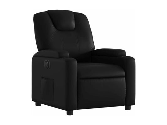 Black Faux Leather Accent Chair - dlz1766579836435
