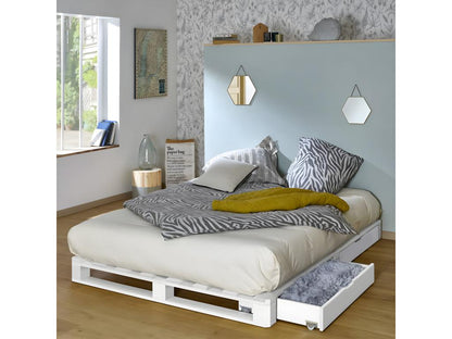 White Solid Wood Mattress, 160 x 200 cm