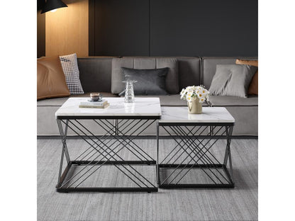 White Marble Table Set