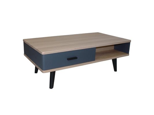 Blue Oak Wood Coffee Table