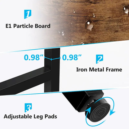 Extra Long Two Person Desk,Industrial Workstation for Home Office78 Double Computer Desk with Drawers and Storage Shelves