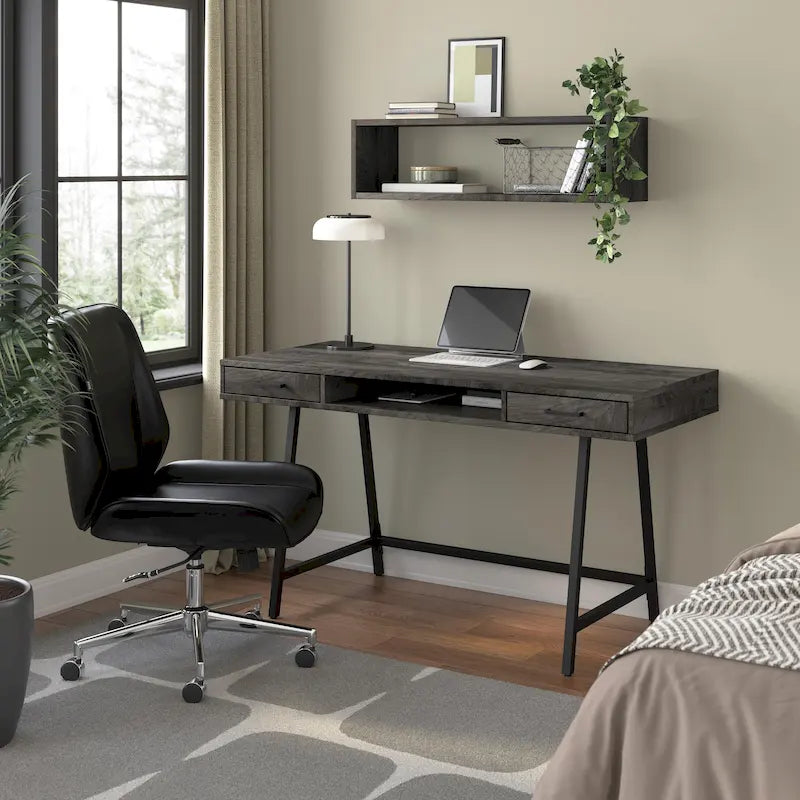Bush Furniture Steele 54W Writing Computer Desk with Storage
