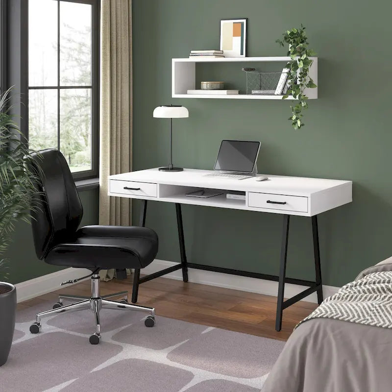 Bush Furniture Steele 54W Writing Computer Desk with Storage