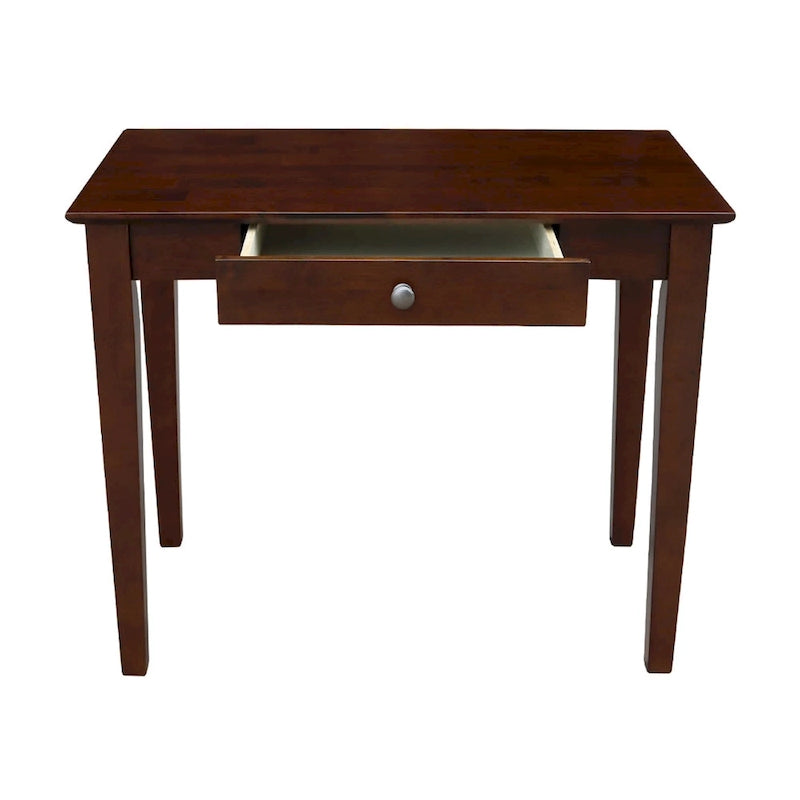 Wooden Writing Desk with Butcher Block Surface