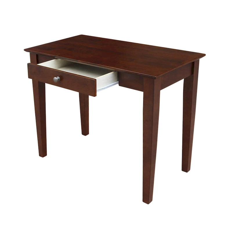 Wooden Writing Desk with Butcher Block Surface