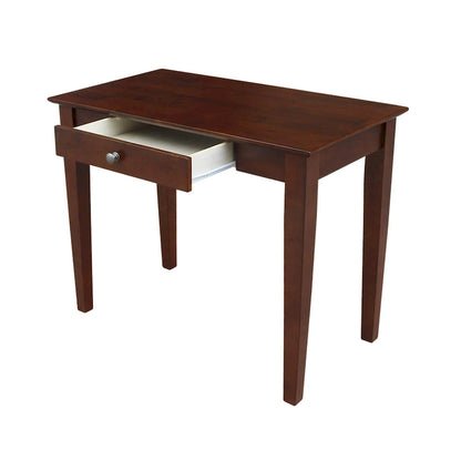 Wooden Writing Desk with Butcher Block Surface