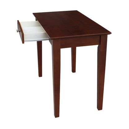 Wooden Writing Desk with Butcher Block Surface