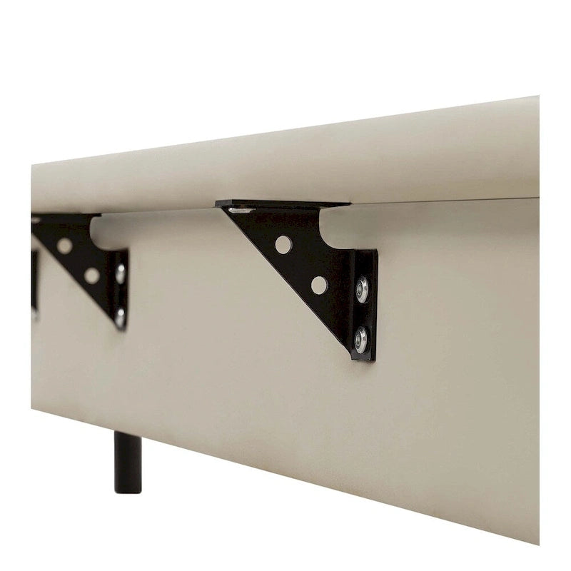 Upholstered Platform Bed with Sensor Light and Ergonomic Design Backrests