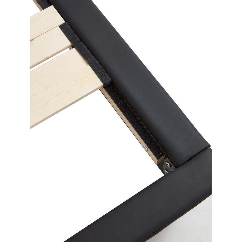 Upholstered Platform Bed with Sensor Light and Ergonomic Design Backrests