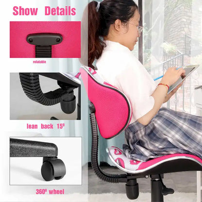 JJS Ergonomic Mesh Office Chair Adjustable Lumbar Support Computer Desk Chair