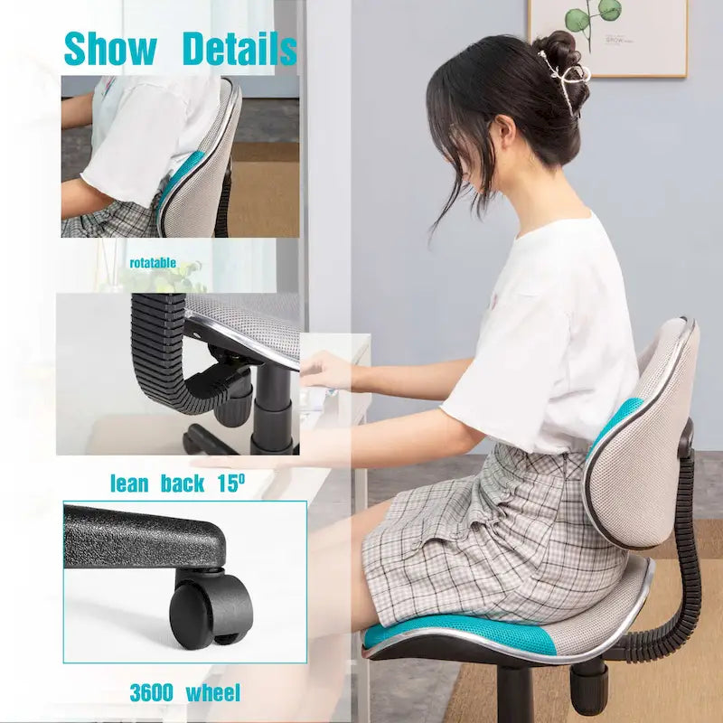 JJS Ergonomic Mesh Office Chair Adjustable Lumbar Support Computer Desk Chair