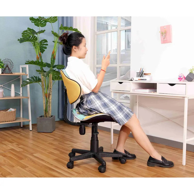 JJS Ergonomic Mesh Office Chair Adjustable Lumbar Support Computer Desk Chair