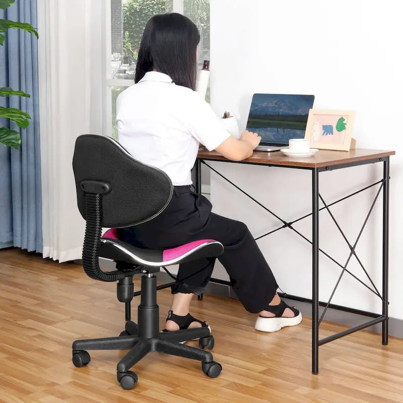 JJS Ergonomic Mesh Office Chair Adjustable Lumbar Support Computer Desk Chair