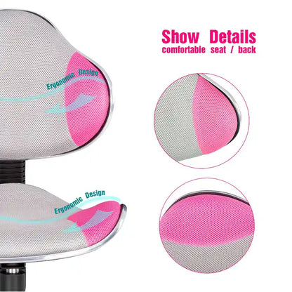 JJS Ergonomic Mesh Office Chair Adjustable Lumbar Support Computer Desk Chair