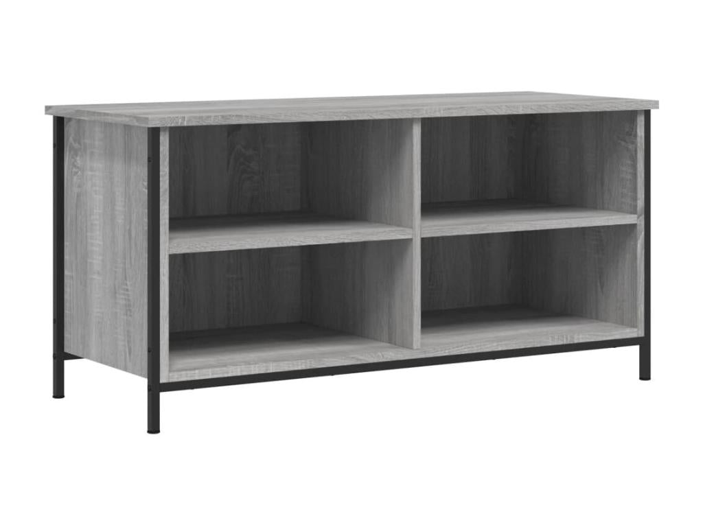 Gray Engineered Wood TV Stand, 100 x 40 x 50 cm