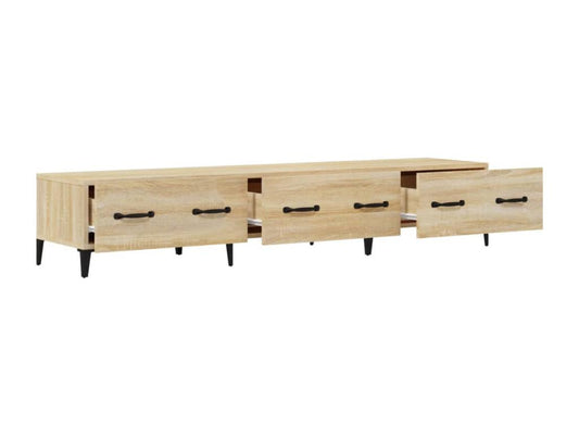 Brown Engineered Wood TV Stand, 150 x 34.5 x 30 cm