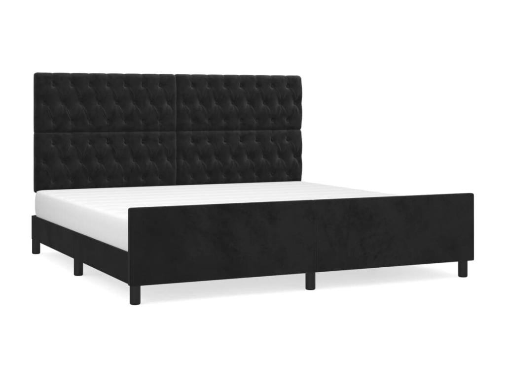 Black Velvet Headboard, 200 x 200 cm