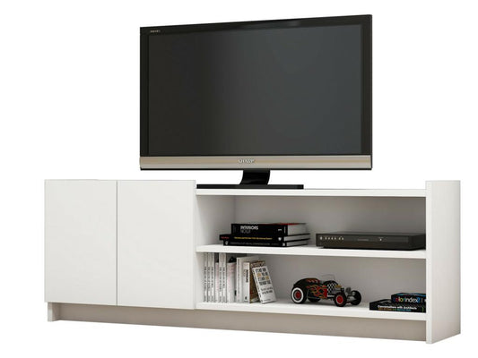 White TV Stand, 141 x 50 x 29.5 cm