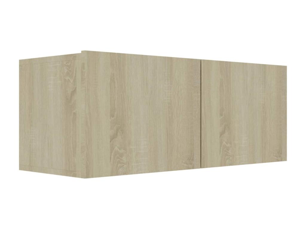 Brown Engineered Wood TV Stand, 80 x 30 x 30 cm